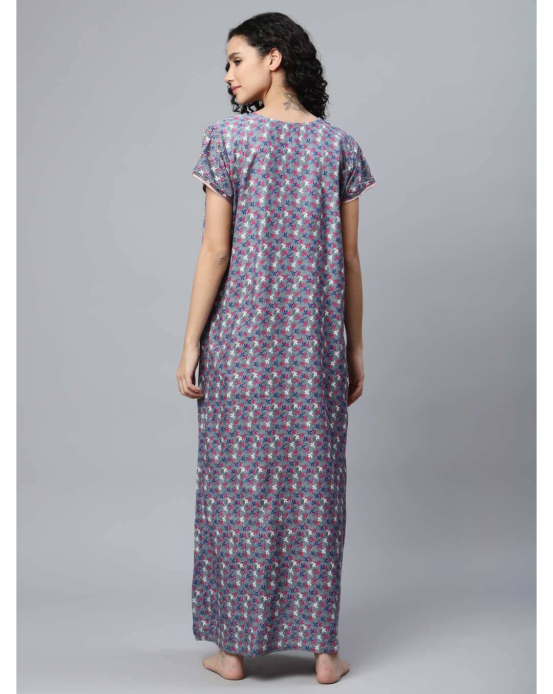 Cotton Long Nighti view 7