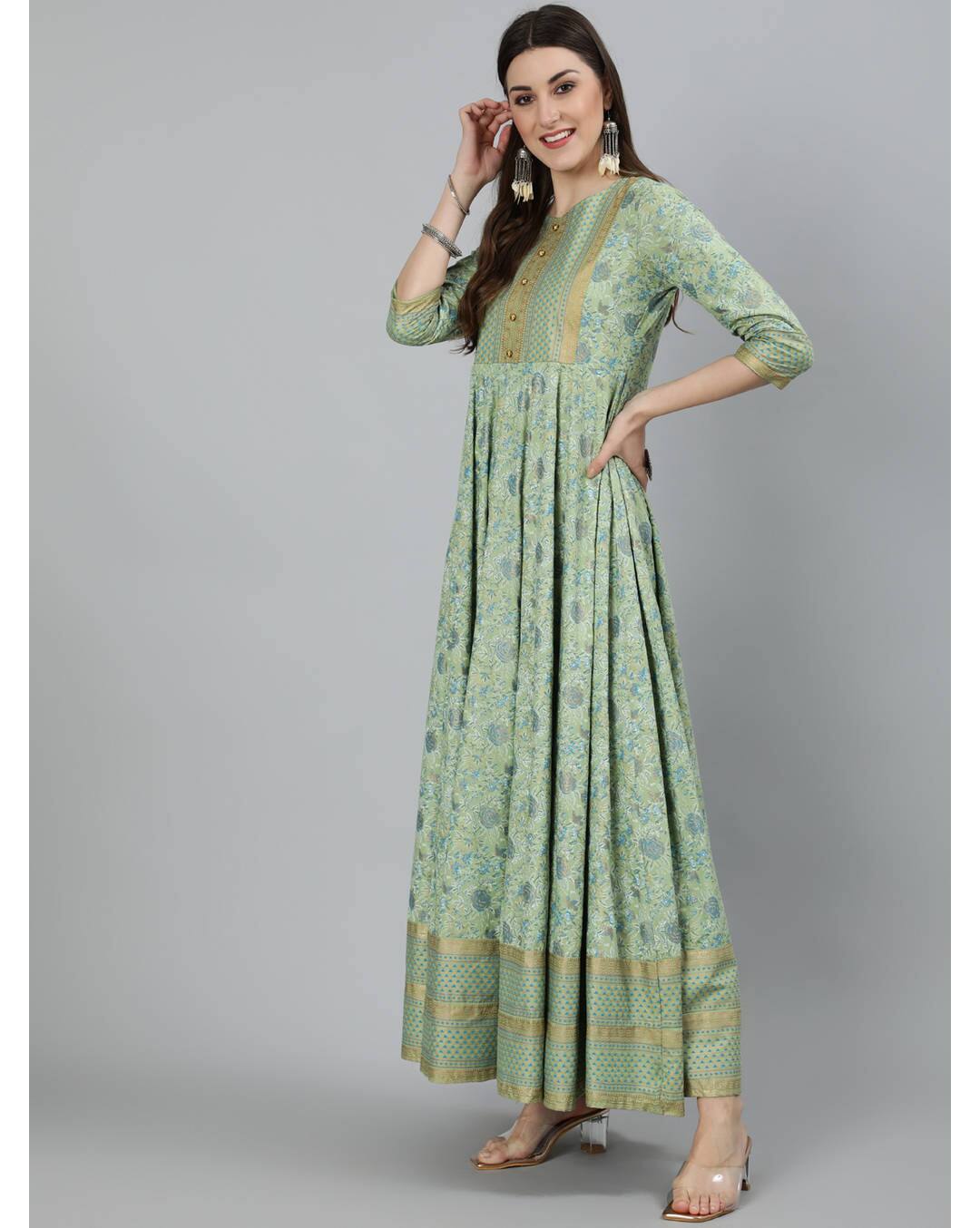 Rayon Printed  Anarkali Kurta view 6