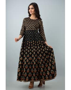 Rayon Printed Anarkali Kurta view 9