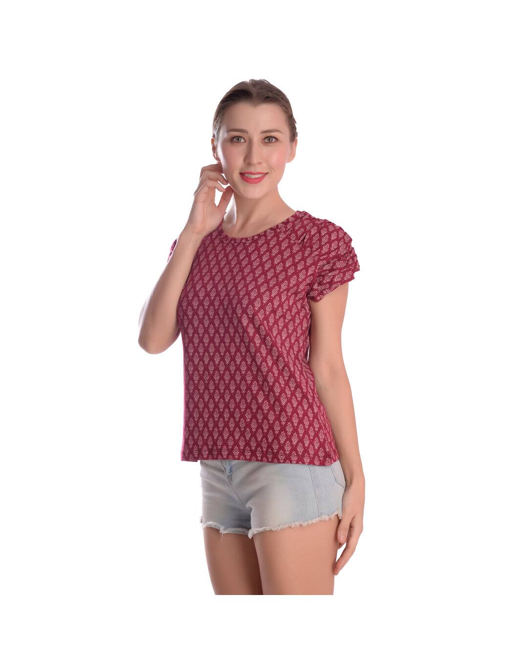 Rayon Printed Top view 3