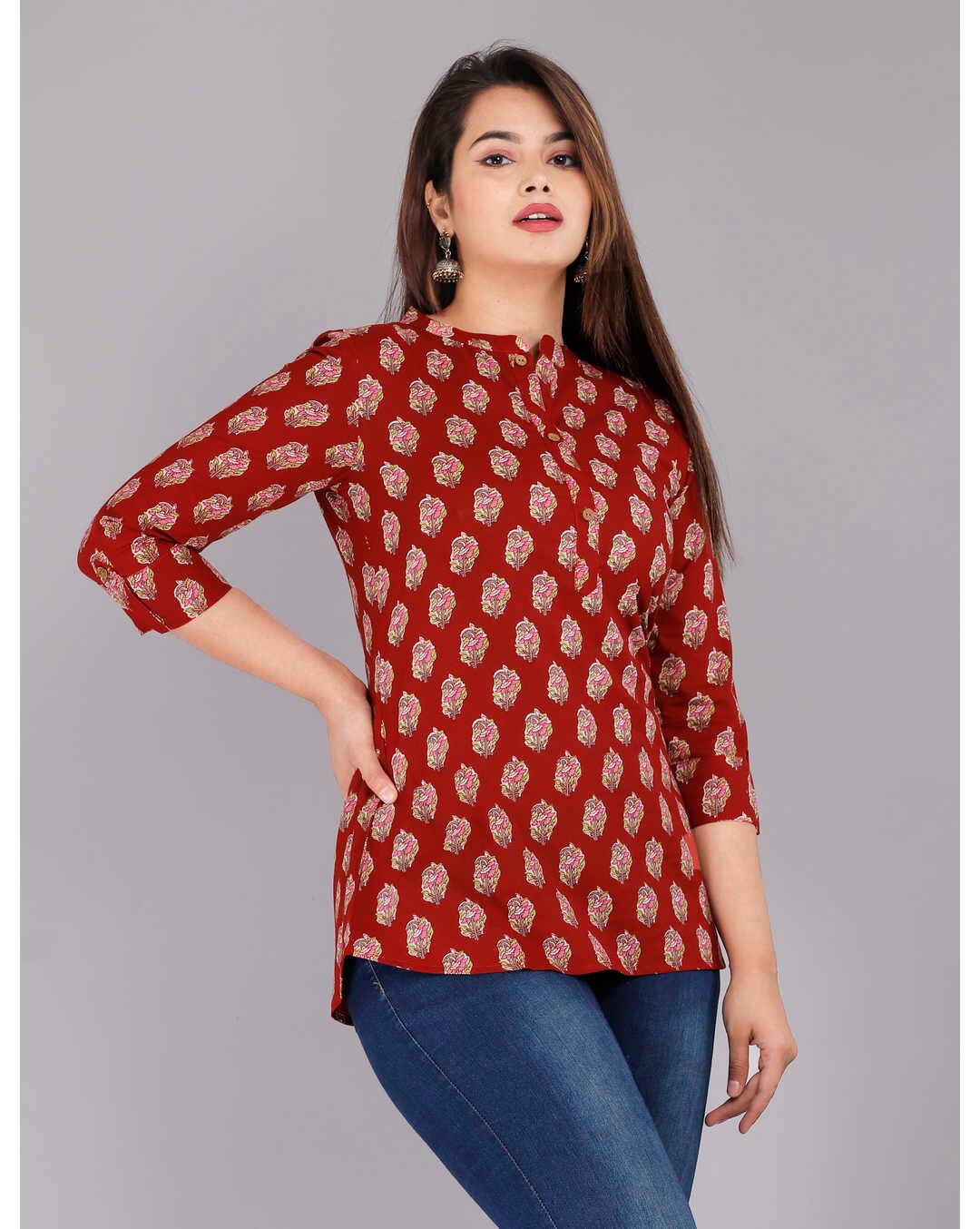 Rayon Floral Top view 3
