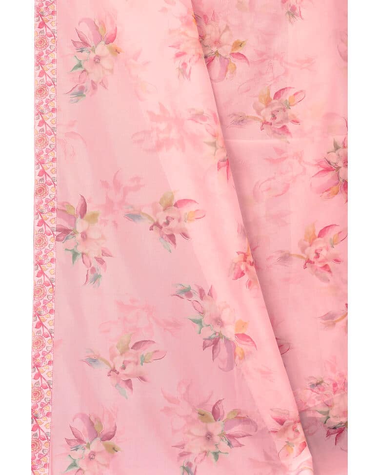 Organza Digital Print Regular Saree view 17