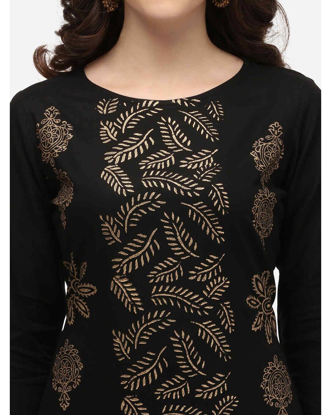 Rayon Printed Straight Kurta view 4