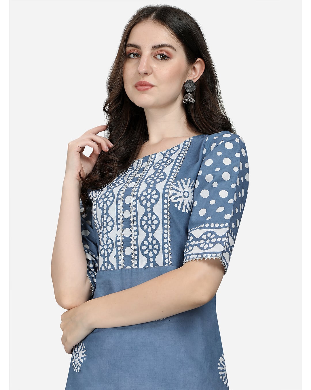 Cotton Printed Straight  Kurta view 5