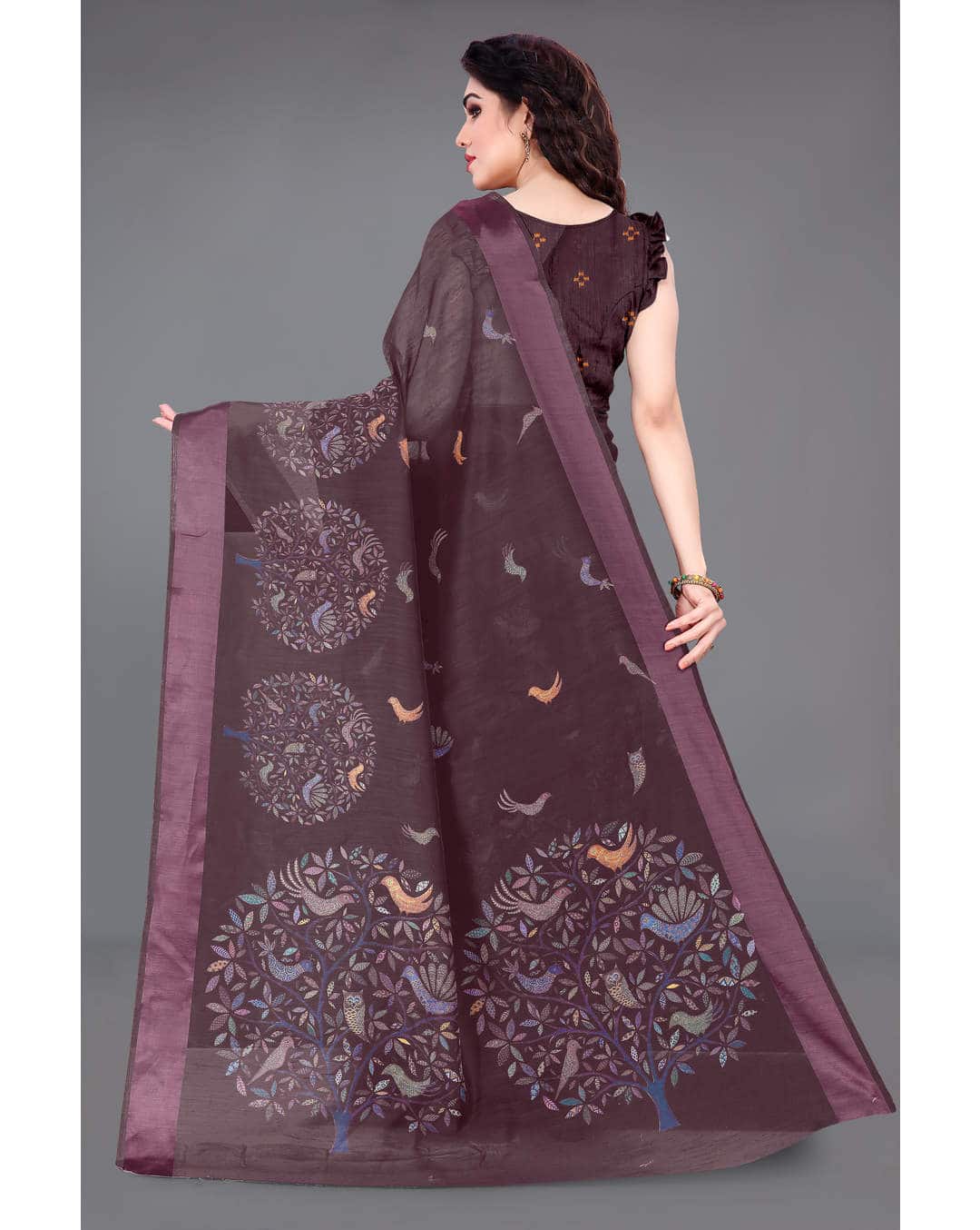 Cotton Printed Regular Saree view 4
