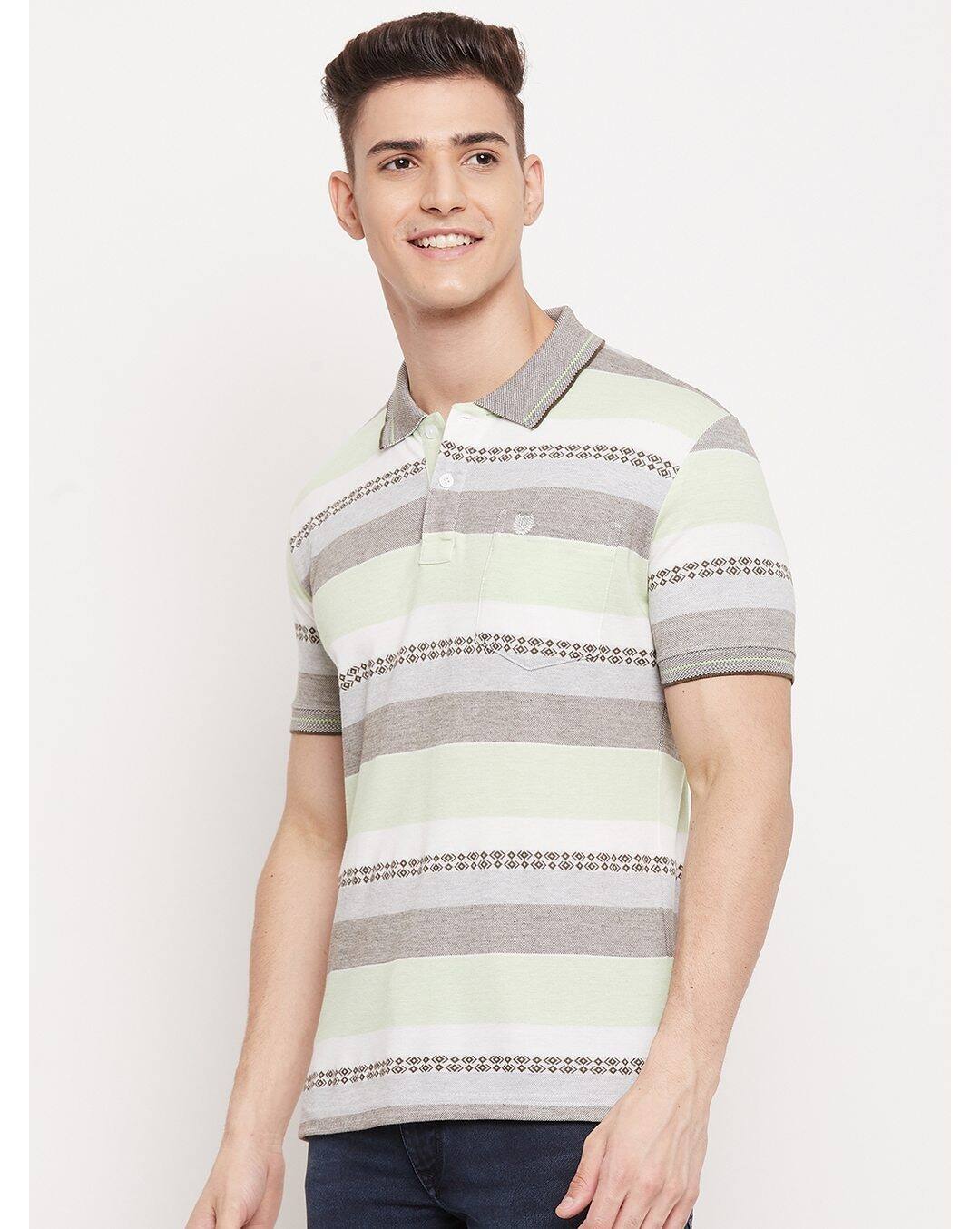 Blended Stripes Regular Fit Polo tshirt view 3