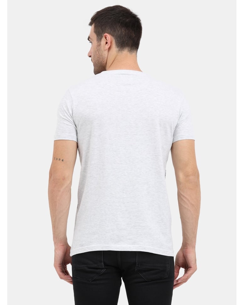 Cotton Printed Regular Fit Round Tshirts view 8
