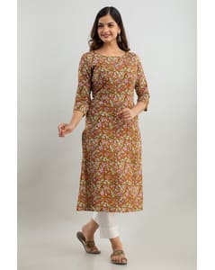 Rayon Printed Straight Kurta view 24