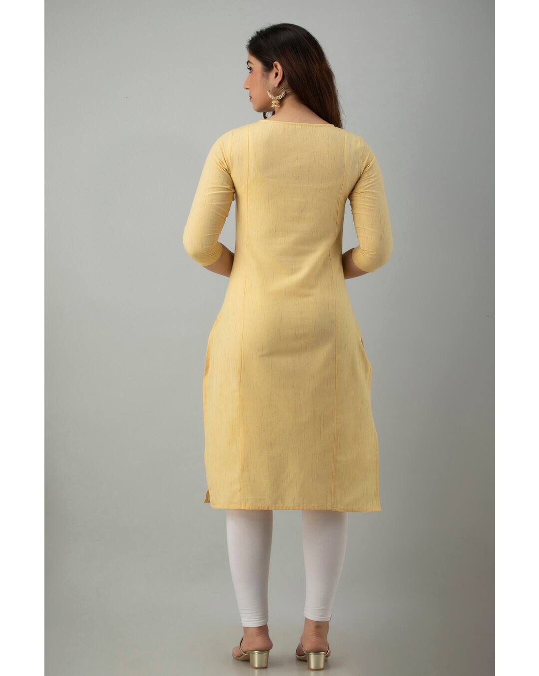 Dobby Solid Straight Kurta view 2