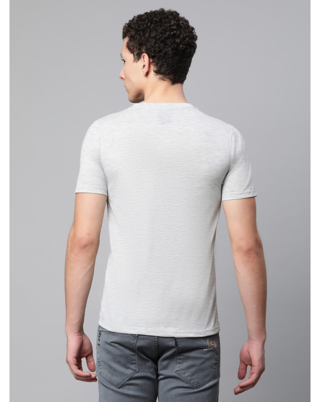 Polyester Printed Slim Fit Round tshirt view 3