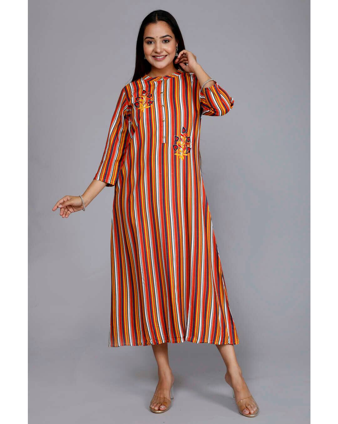 Cotton Printed A-line Kurta
