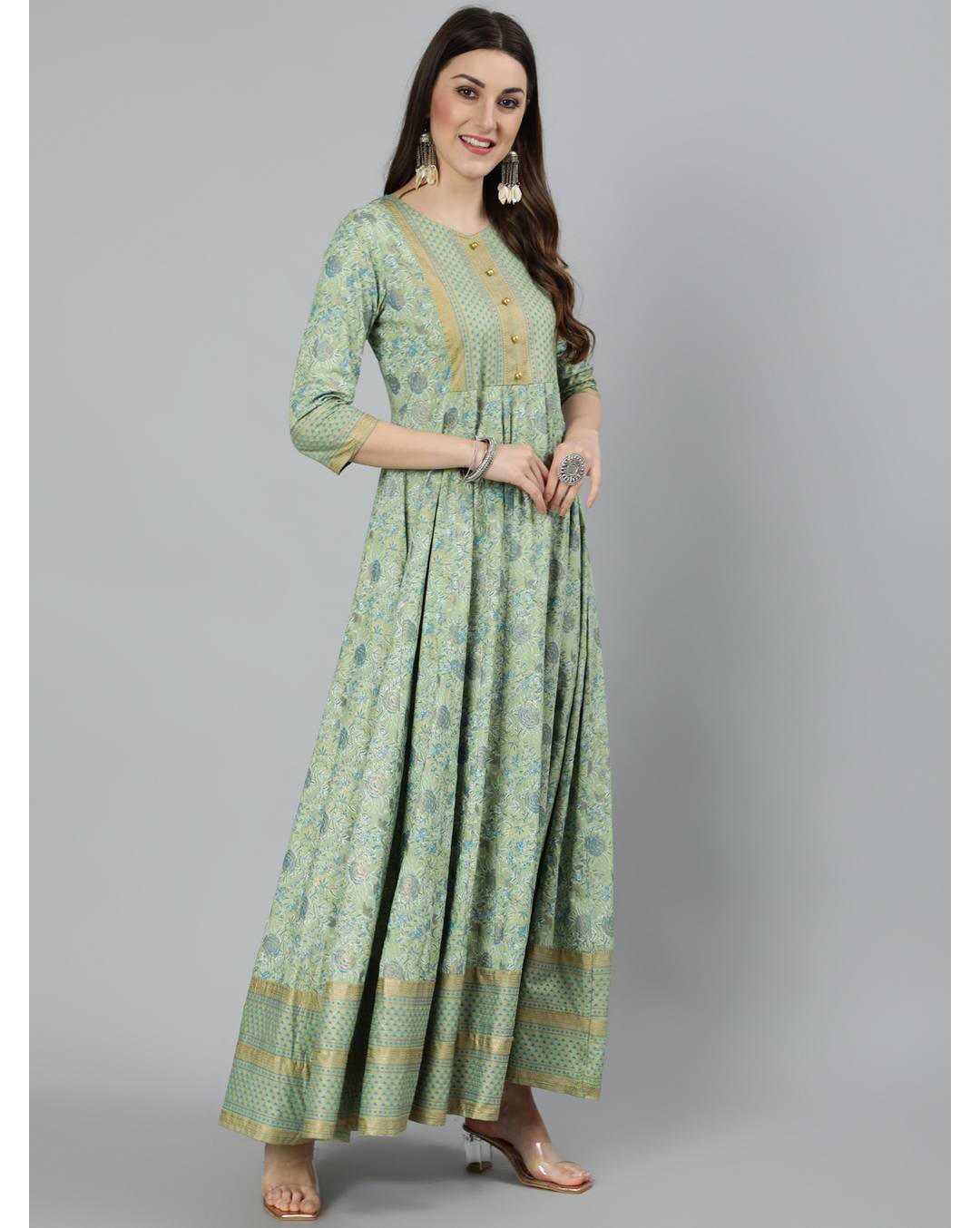Rayon Printed  Anarkali Kurta view 4