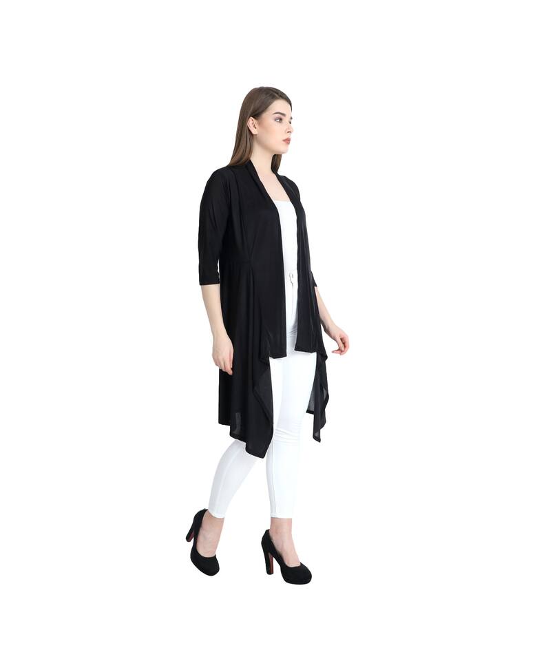 Cotton Stretch Solid Shrugs view 8