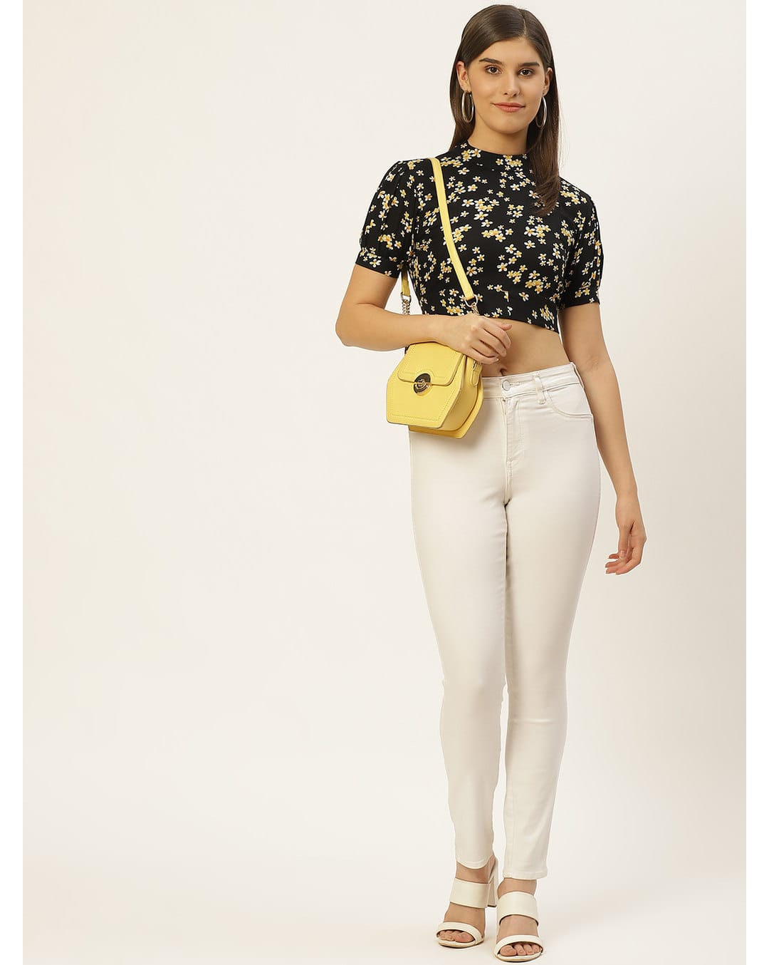 Rayon Floral Crop Top view 5