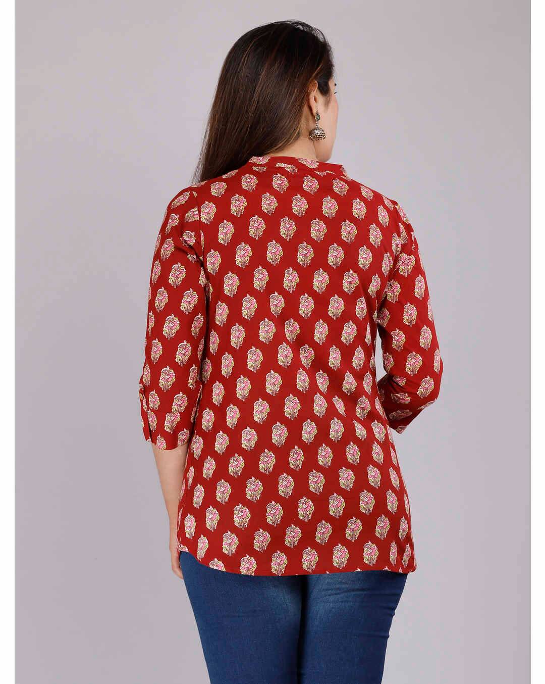 Rayon Floral Top view 2