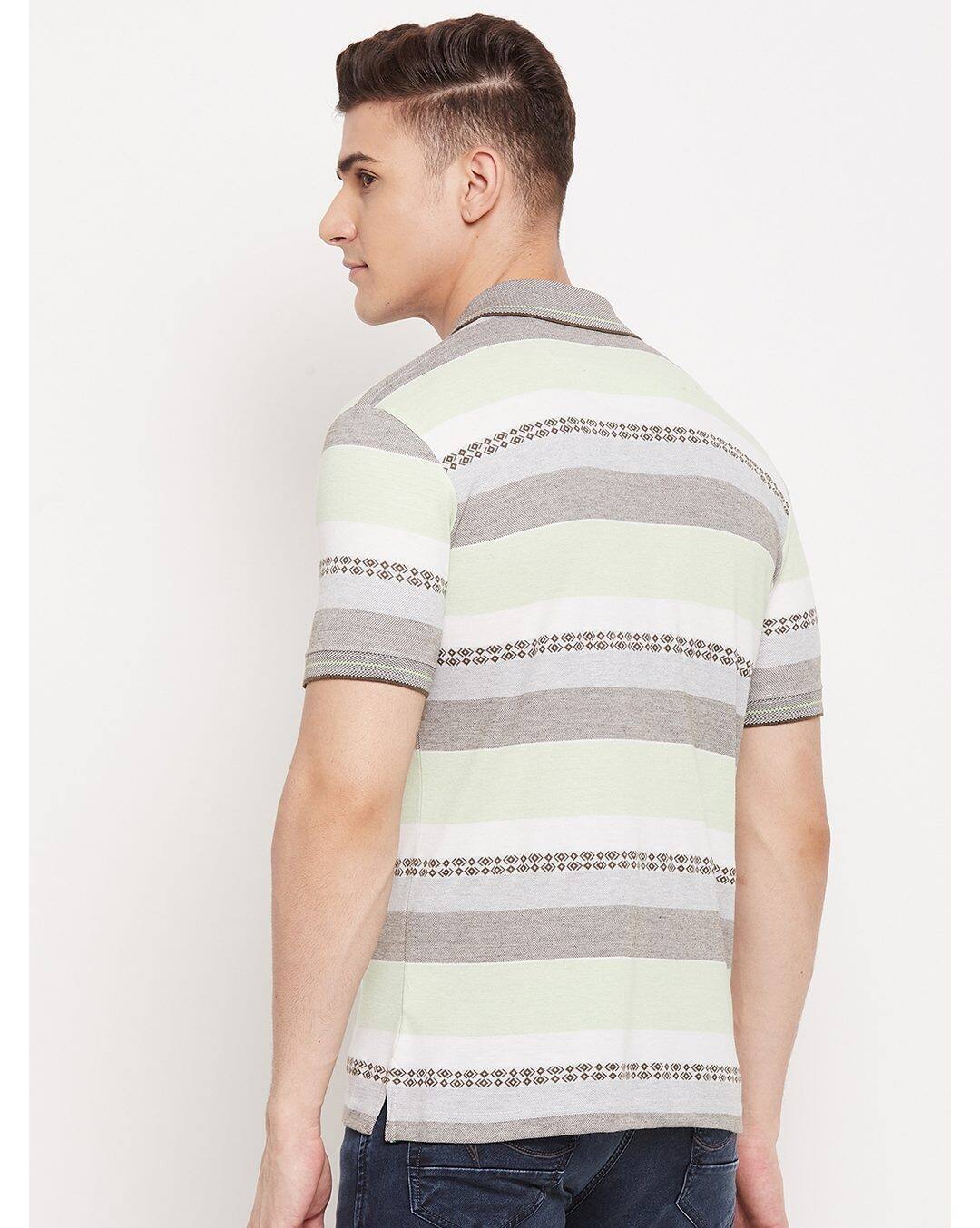 Blended Stripes Regular Fit Polo tshirt view 2