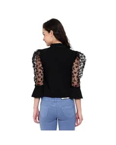 Crepe Lace Top view 6