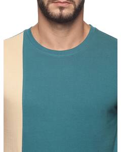 Cotton Colour-block Regular Fit Round Tshirts view 15