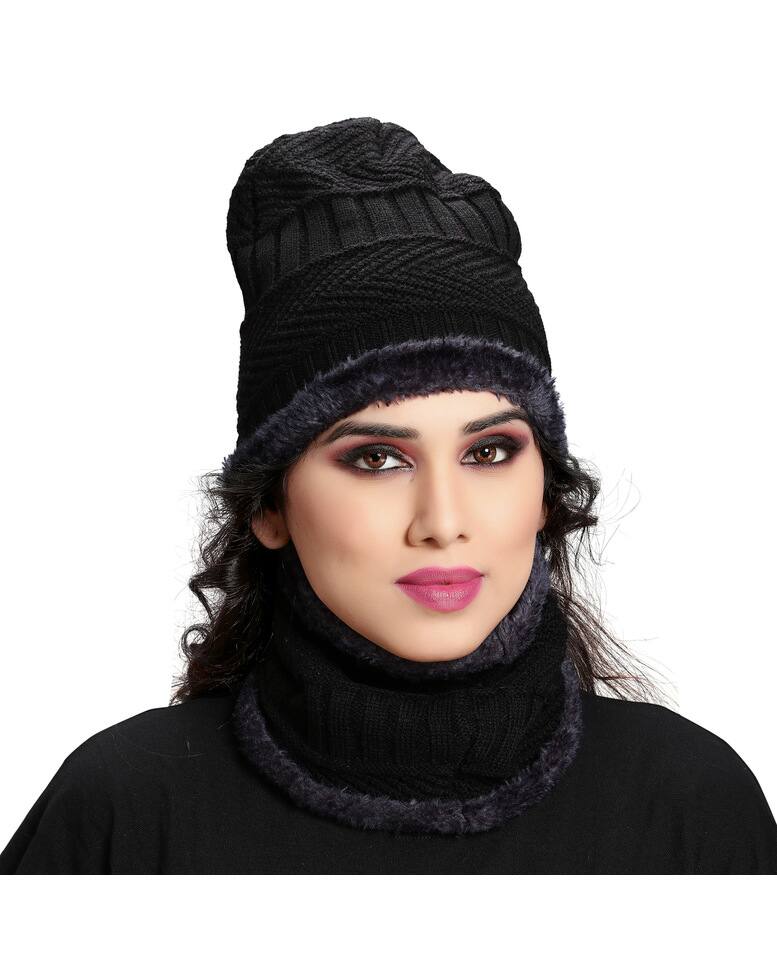 Wool Solid Woolen Caps view 3