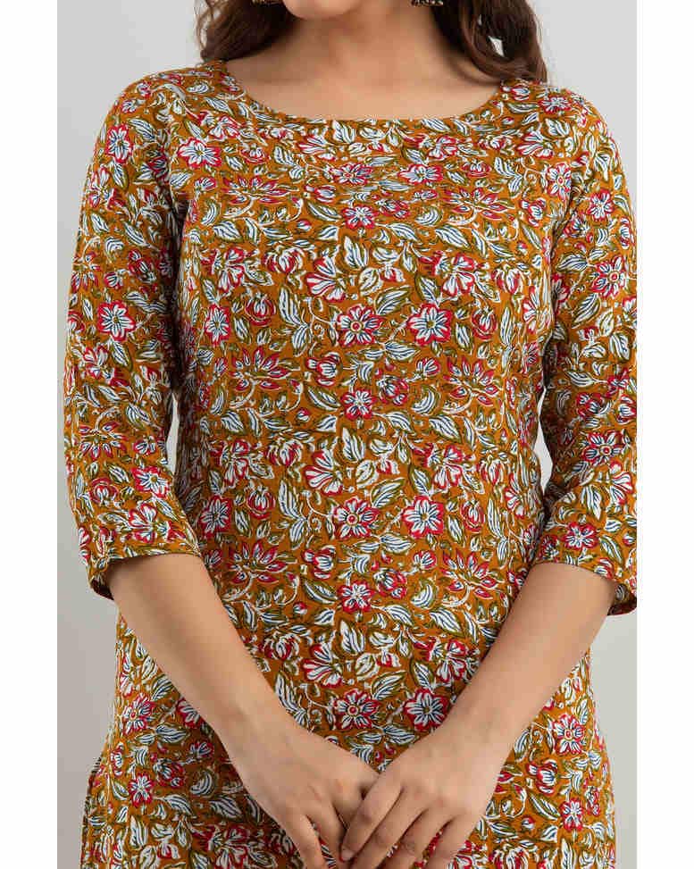 Rayon Printed Straight Kurta view 20