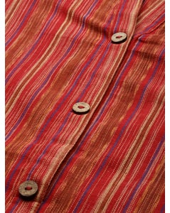 Linen Stripes Straight Kurta view 12