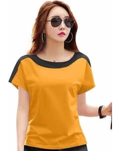 Cotton Solid Round Neck T-shirt view 3