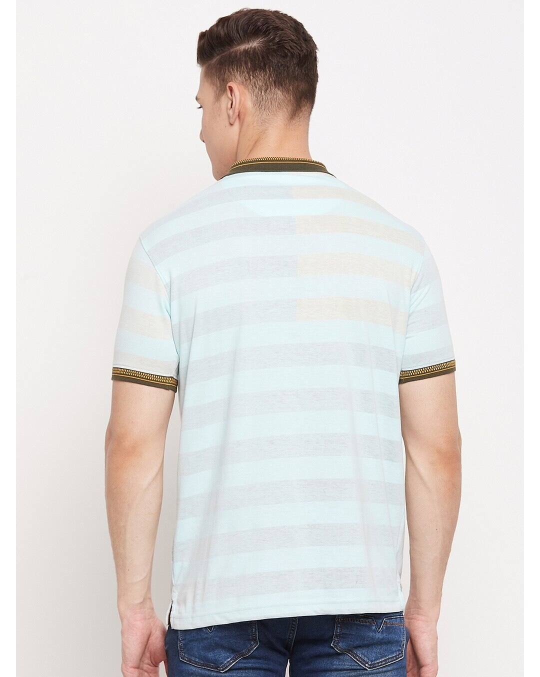 Blended Stripes Slim Fit Polo t shirt view 2