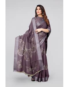 Cotton Foil Print Regular Saree view 6