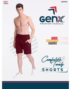 Polyester Cotton Solid Shorts view 3