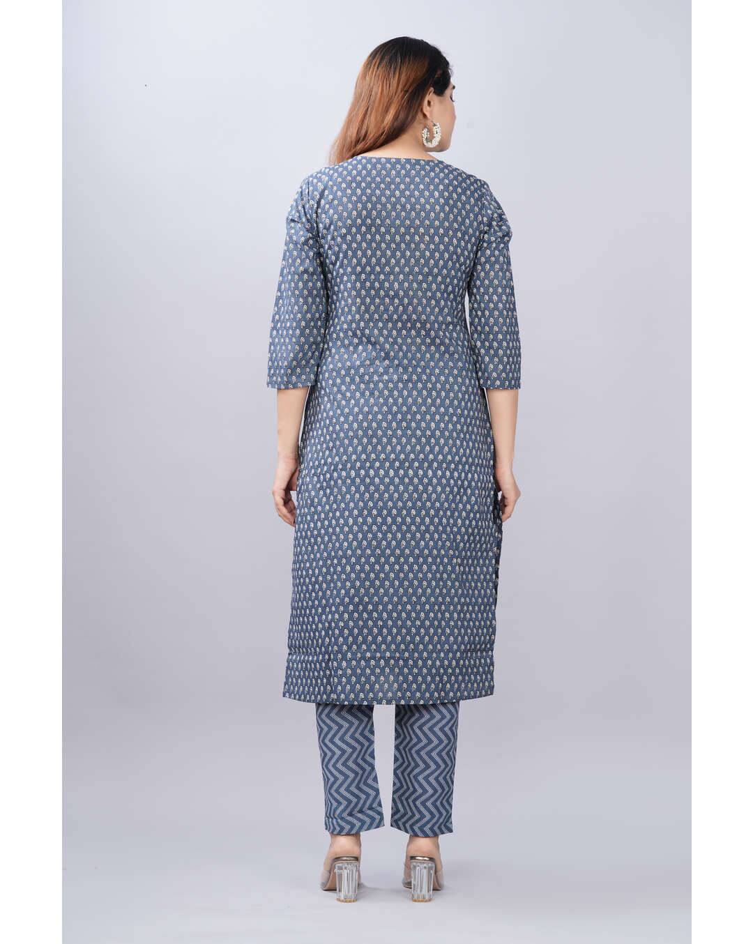 Cotton Embroidered  ethnic pantSuitSet view 2