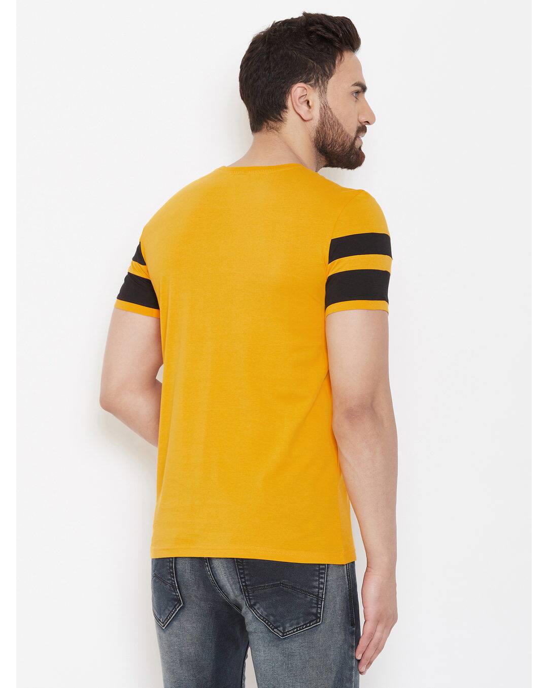 Cotton Stripes Regular Fit Round Neck Tshirts view 2