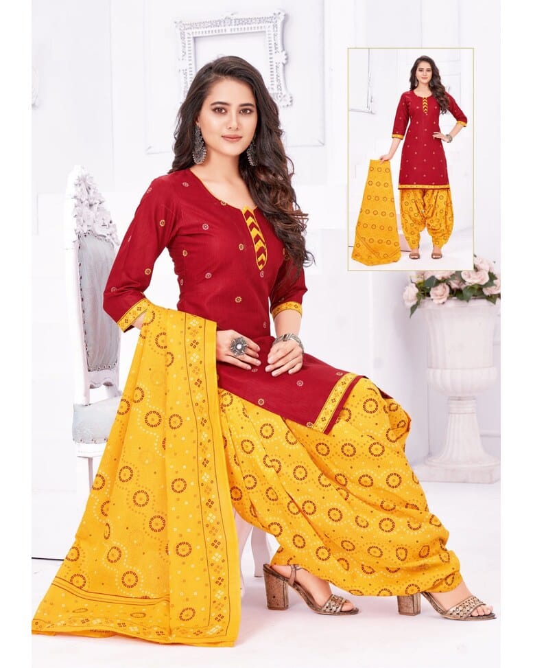 Cotton Printed Patiala SuitSet