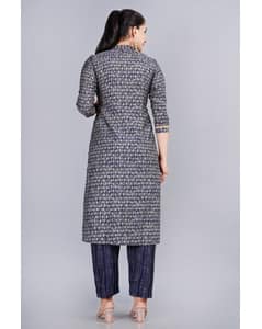 Muslin Printed Ethnic Pants SuitSet view 6