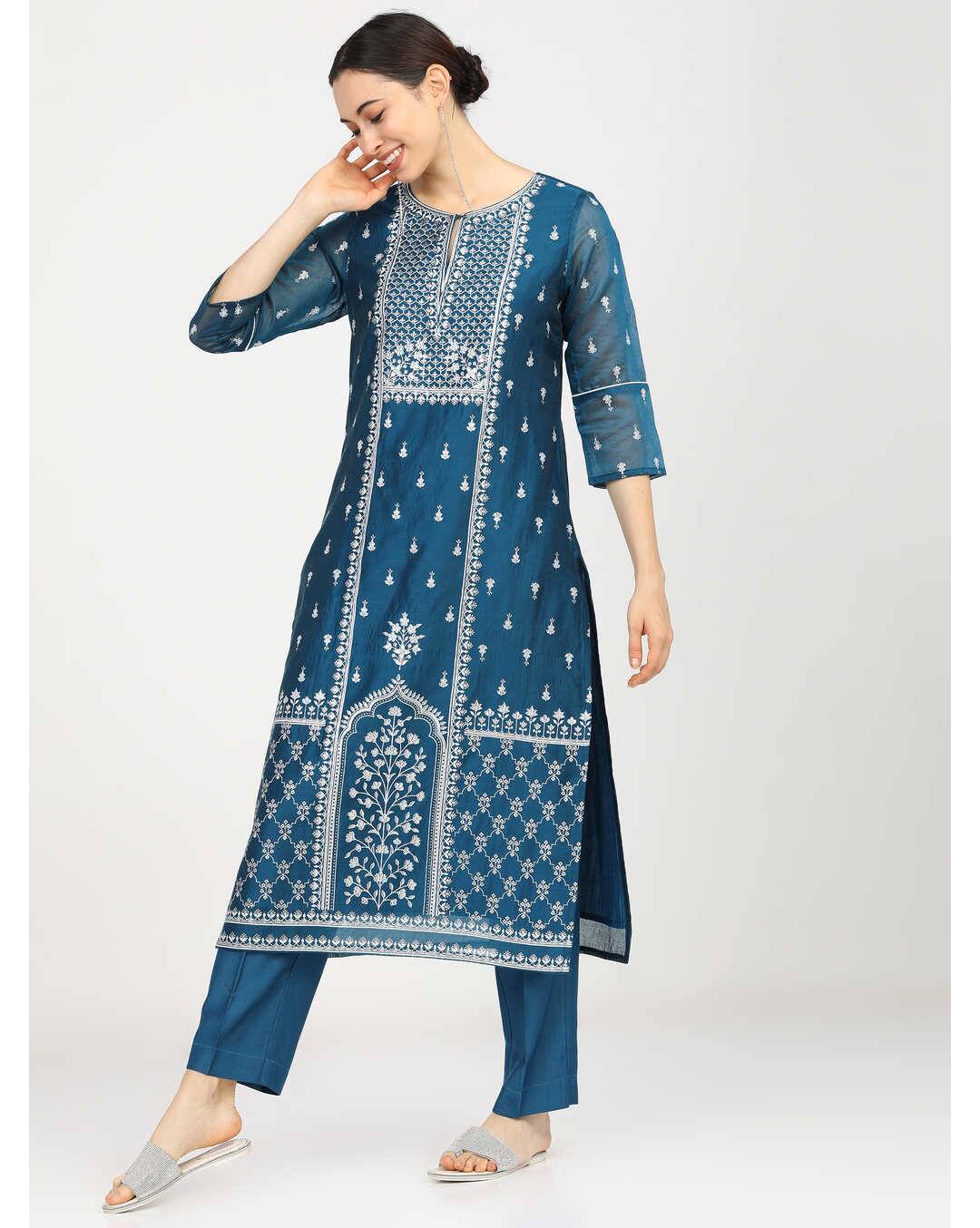 Chanderi PrintedPalazzo  SuitSet view 6