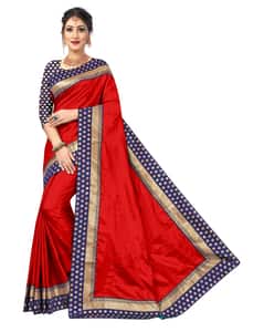 Sana Silk Solid Regular Saree view 3