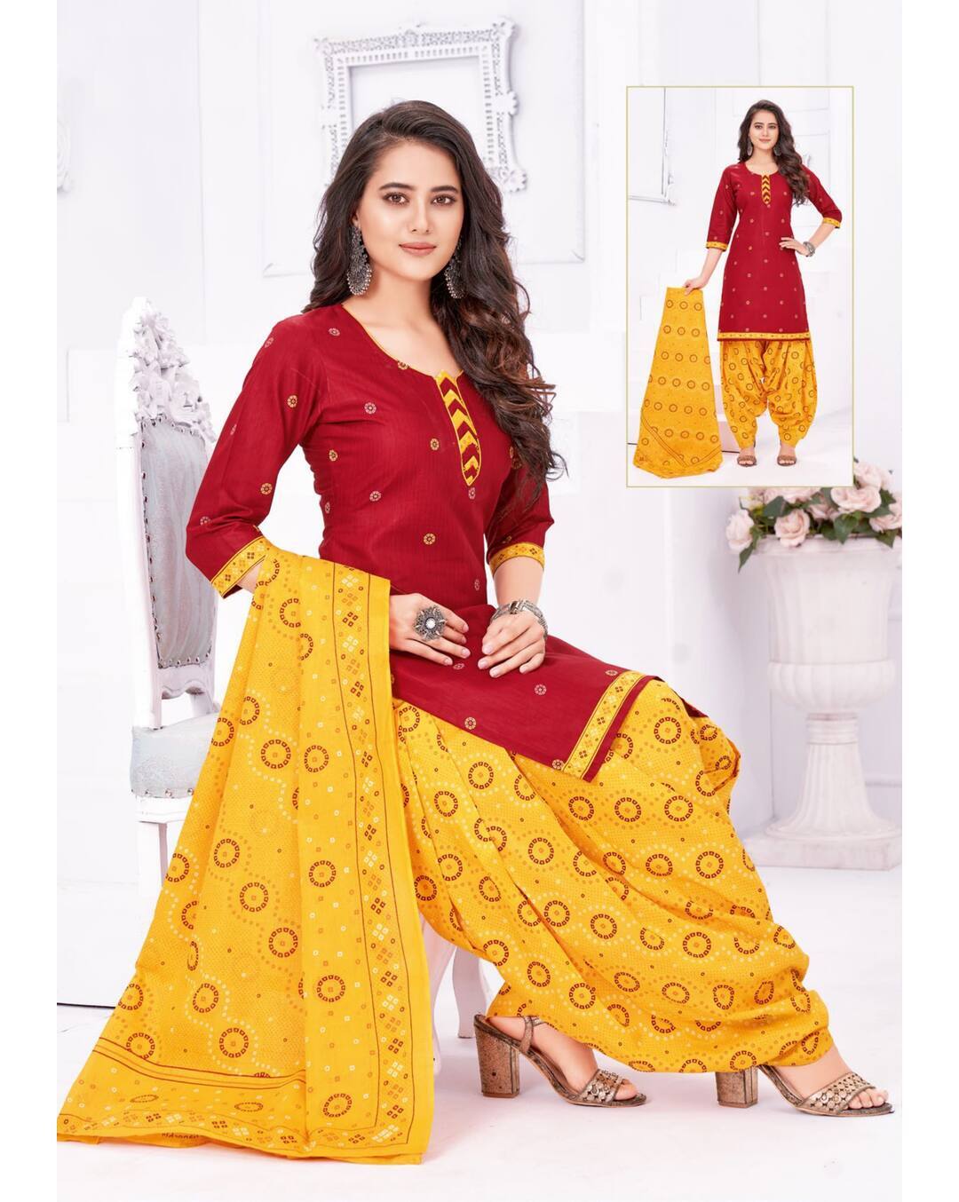 Cotton Printed Patiala SuitSet
