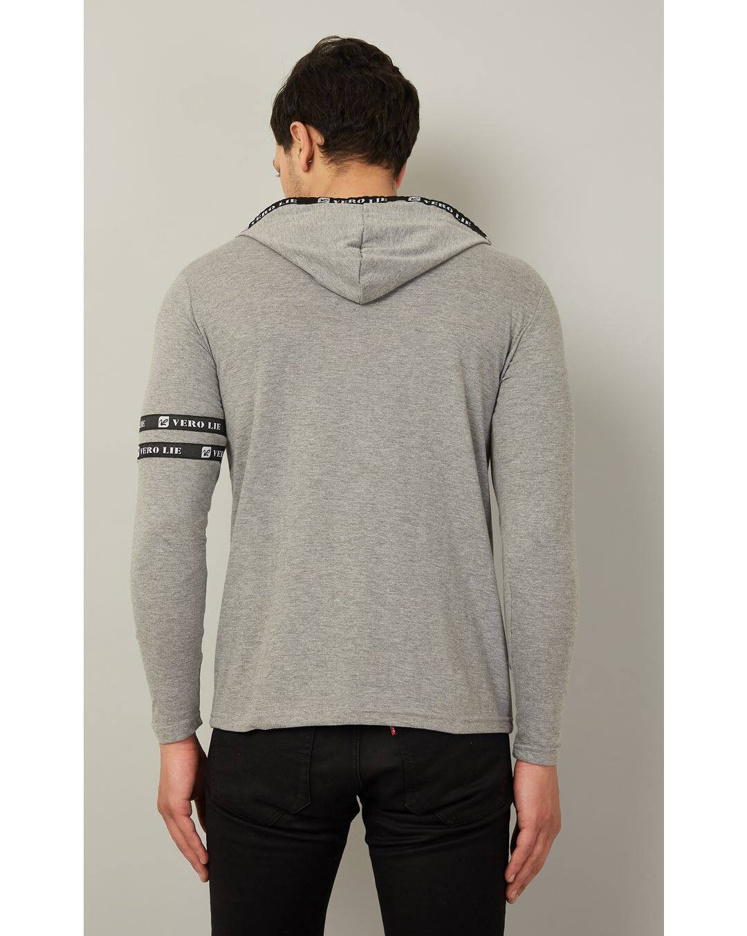 Cotton Solid Slim Fit Hooded Tshirts view 15