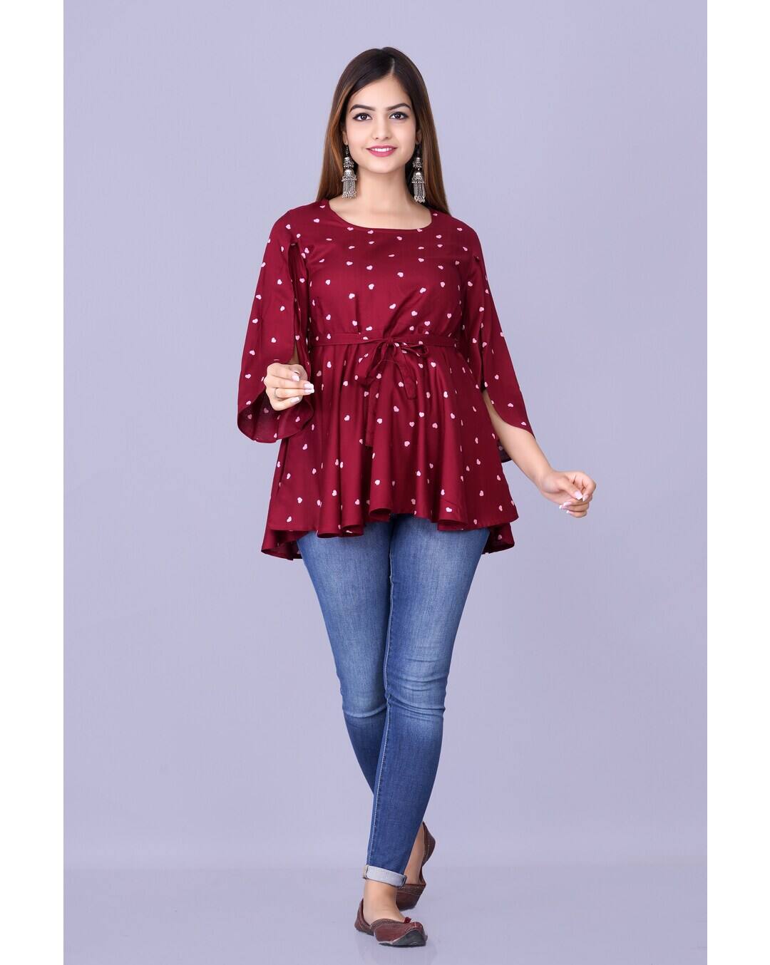 Rayon Printed Top view 6