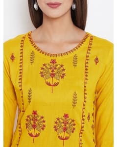 Rayon Embroidered Straight Kurta view 15