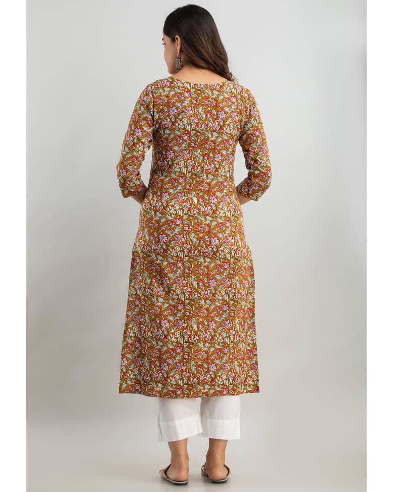 Rayon Printed Straight Kurta view 11