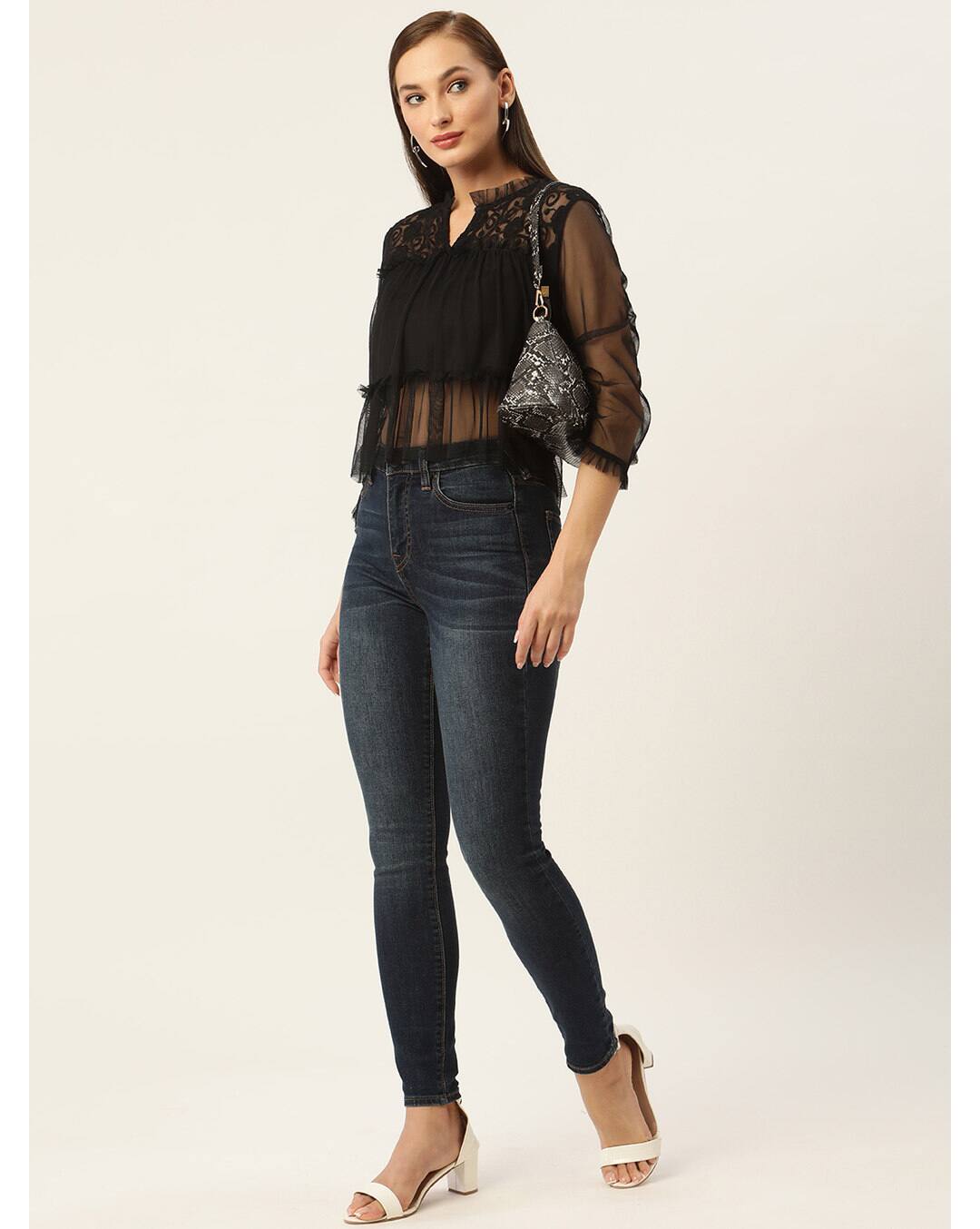 Polyester Floral Top view 5