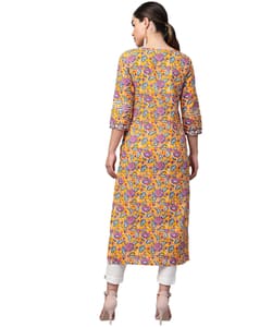 Cotton Printed Straight Kurta view 6