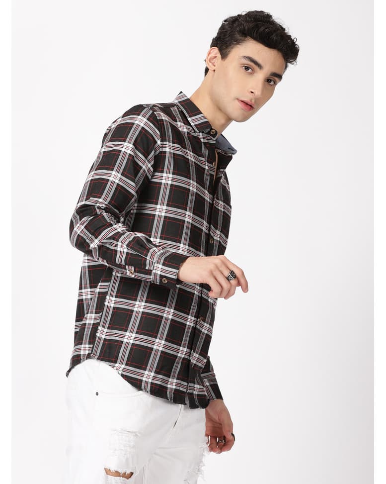 Polyester Checks Casual Shirts view 8