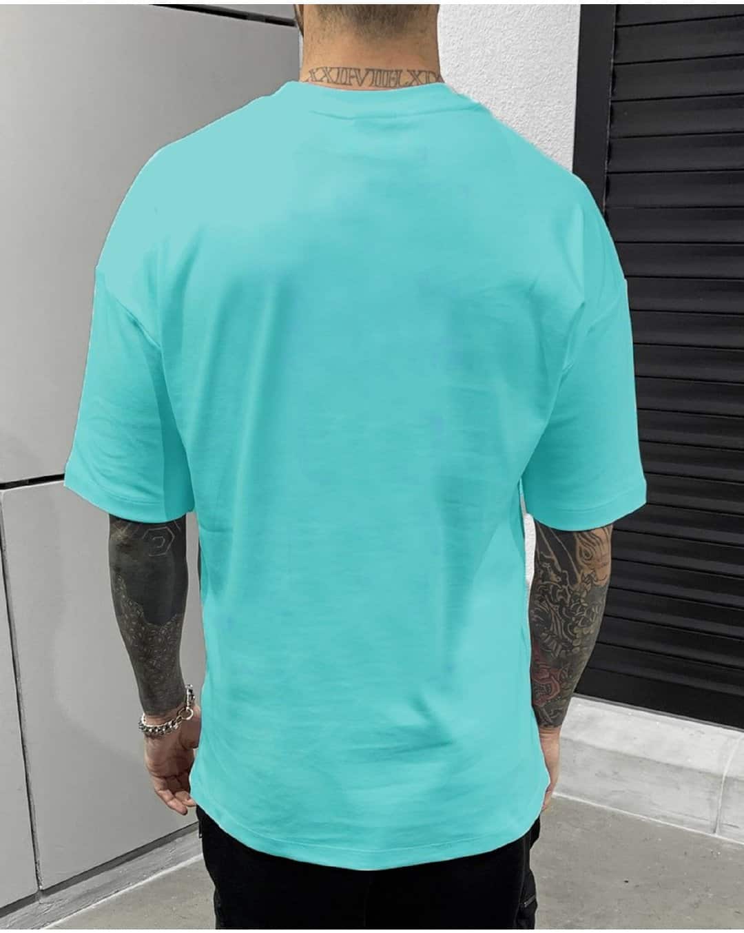Polyester Cotton Printed Slim Fit Round Tshirts view 2