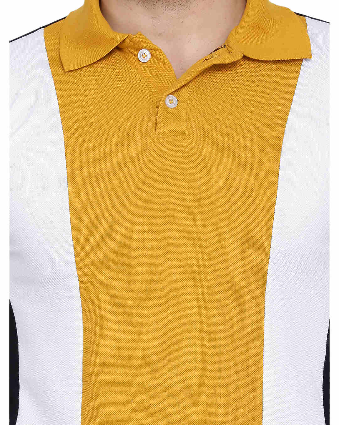 Cotton Colour-block Slim Fit Polo T-shirts view 5