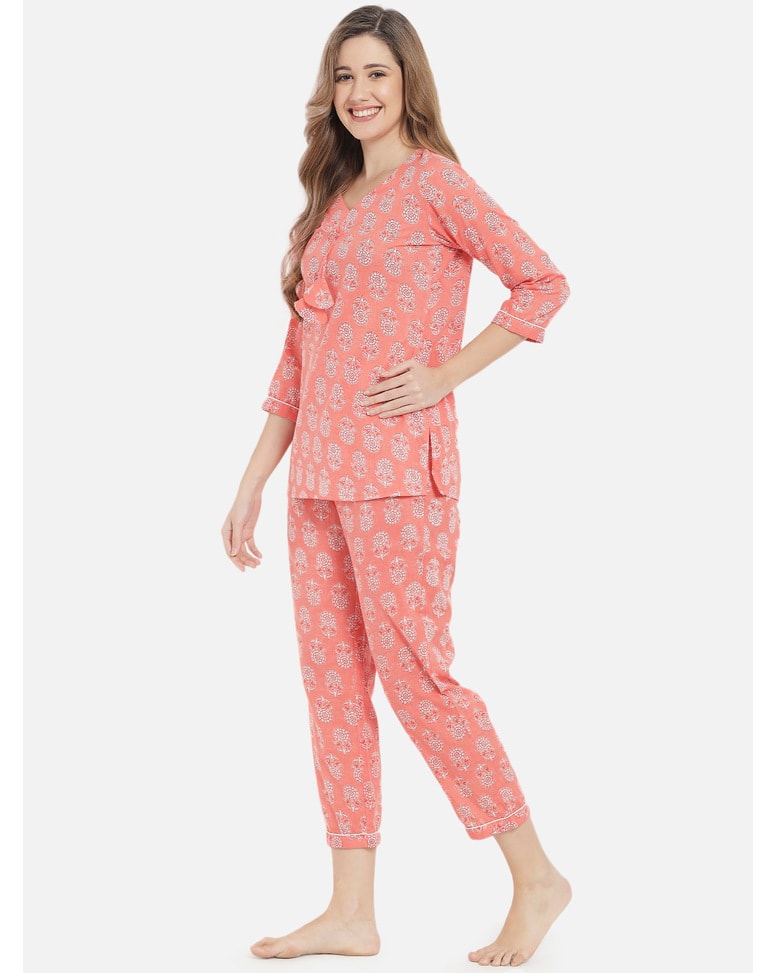 Cotton Floral Pyjamas Set view 8