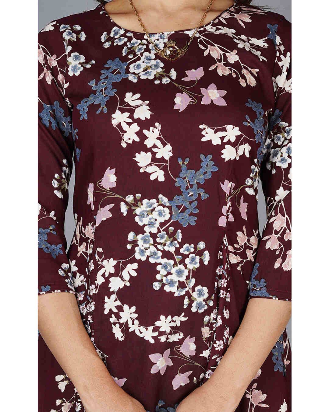 Rayon Printed Anarkali Kurta view 3