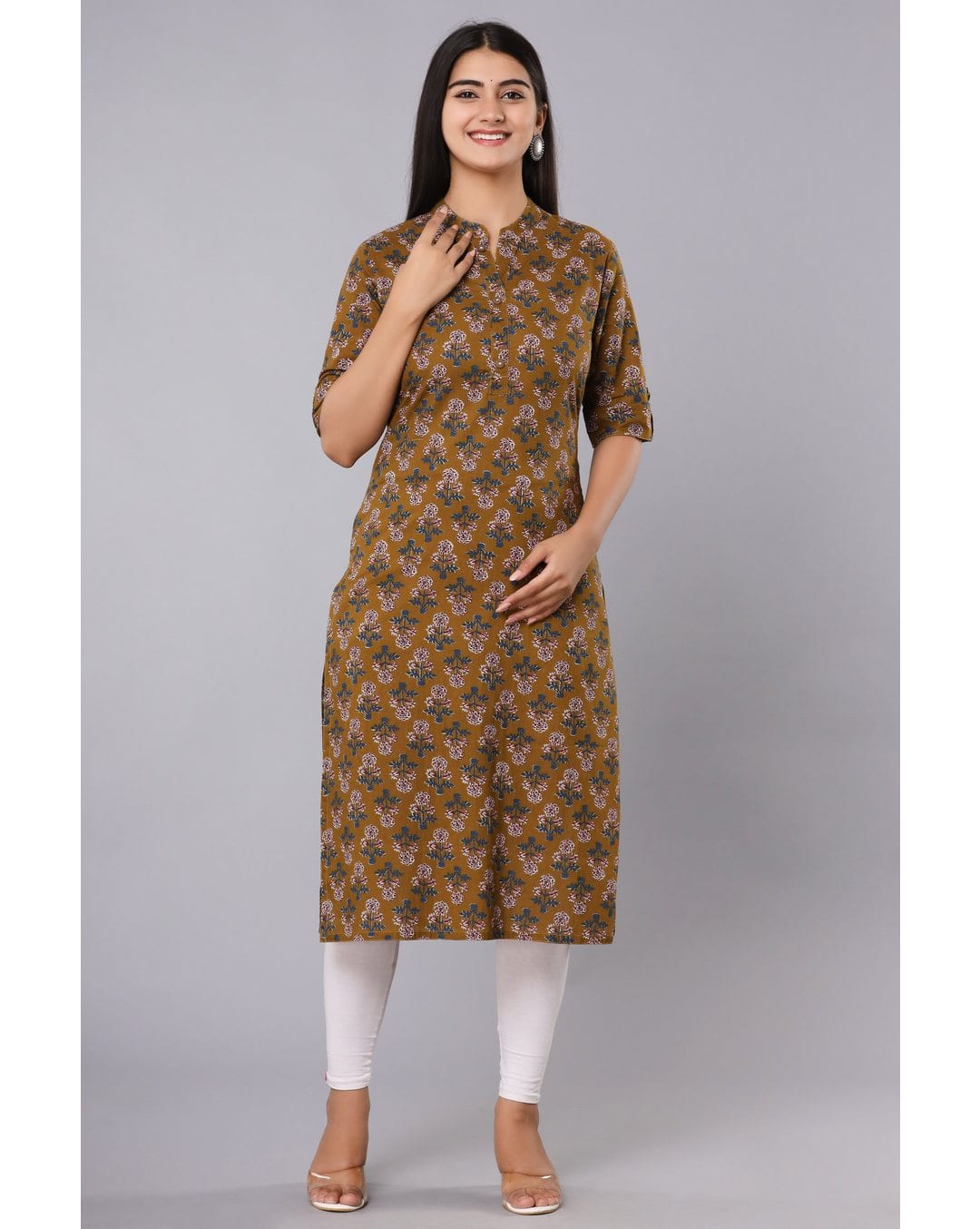 Cotton Printed Straight Kurta
