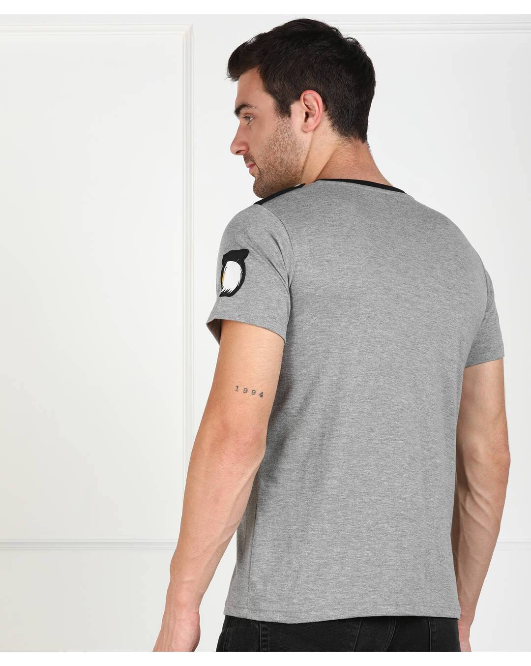 Cotton Solid Slim Fit Round Tshirts view 5