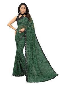 Georgette Printed Regular Saree view 3
